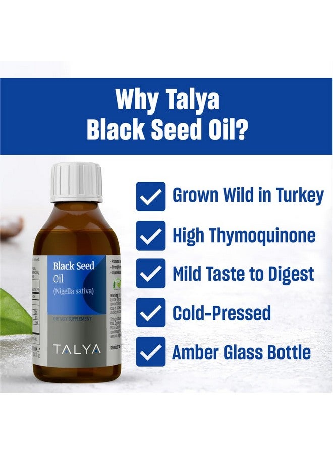 TALYA Black Seed Oil 3.4 fl. oz (100 ml) - Liquid Black Seed Oil - Dietary Supplement - Immune Support - High Thymoquinone - Cold Pressed - Pure Turkish Black Seed Oil - Non-GMO - Glass Bottle - Image 2