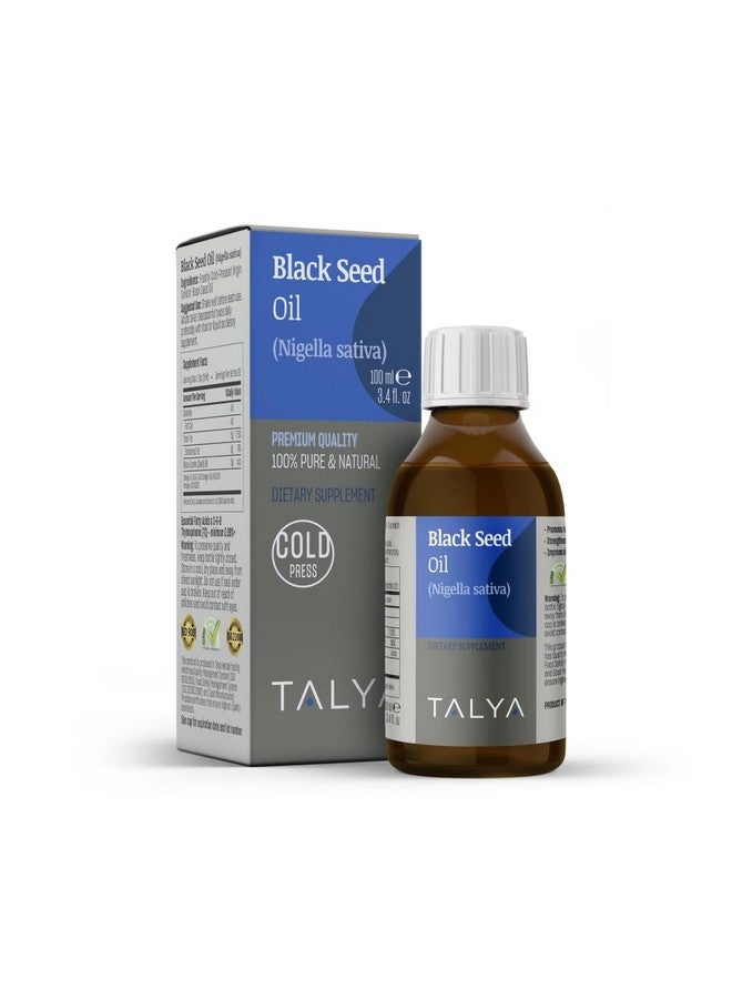 TALYA Black Seed Oil 3.4 fl. oz (100 ml) - Liquid Black Seed Oil - Dietary Supplement - Immune Support - High Thymoquinone - Cold Pressed - Pure Turkish Black Seed Oil - Non-GMO - Glass Bottle - Image 1