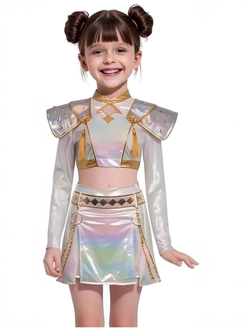 general KPop Demon Hunters Zoey Cosplay Costume Gradient Color Children's Singing Costume Gift for Family and Friends - Image 1