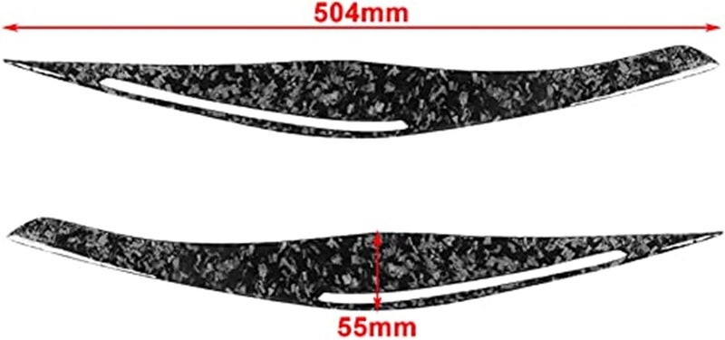 QASULER Carbon Fiber Headlight Eyelid Trim for BMW 3 Series E90/E91 - Image 5