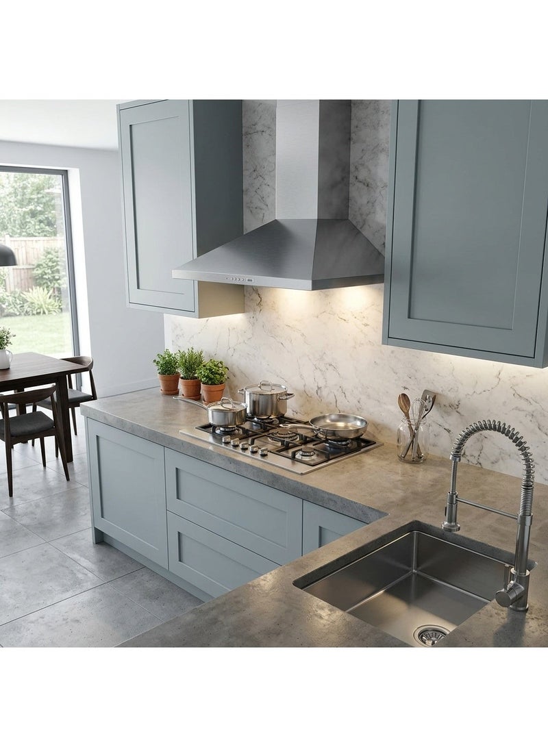 franke Wall Mount Hood 60 Cm  With Chimney Stainless Steel,430 M³/h, 3 Speeds FJO 624 XS(Made in Italy) - Image 4