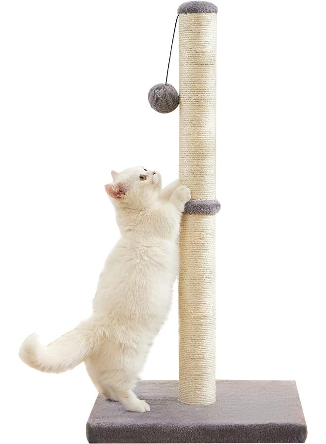 NeoStyle Cat Scratching Post for Indoor Cats, Cat tree with Sisal Rope Durable, Cat Scratcher with Hanging Ball and Mouse Toy - Image 1