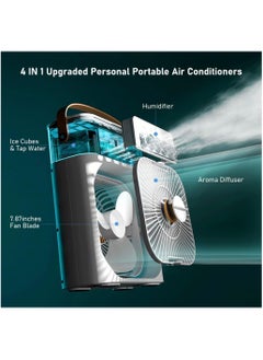 Fearlex Portable Air Conditioner | Air Cooler with 700ml Water Tank | USB Air Cooler with 3 Wind & 5 Mist Vents, 7 Night Light and 1-3H Timer mode | Cooling Fan for Car, Home, Office and Outdoor  - Image 2