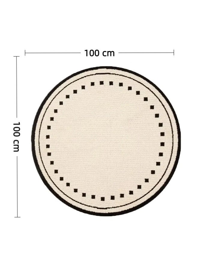 Handmade Woven Rugs , Washable Non-Slip Rugs, Linen Woven Floor Mat, Washable Rug For Living Room, Bedroom, Dining Room, And Kitchen 100cm - Image 2