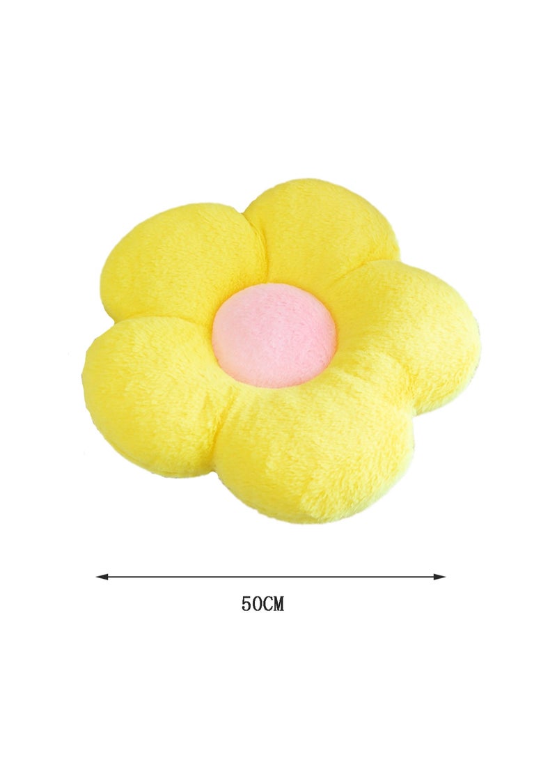 50 CM Flower shape Plush Toy Soft Stuffed Doll Multi-Function And Multi-Purpose For Girls And Boys All Ages Gift (Yellow) - Image 2