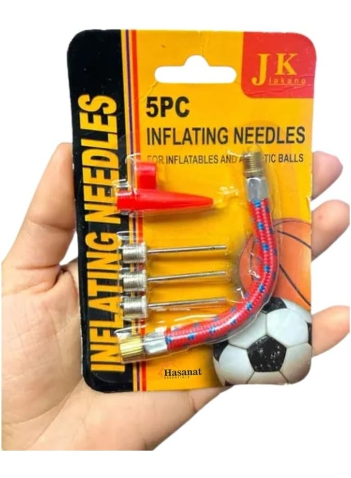 Hasanat Essentials Ball Air Pump Needle Pin & Nozzle Set – Universal Inflator Adapters for Basketball, Football, Volleyball, Soccer, Rugby & Inflatables | Sports Pump Maintenance Kit - Image 1