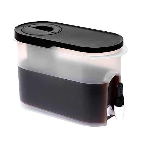 JILLMO JILLMO Cold Brew Coffee Maker 34 Gallon Iced Coffee Pitcher with Steel Mesh Filter and Spigot Black 