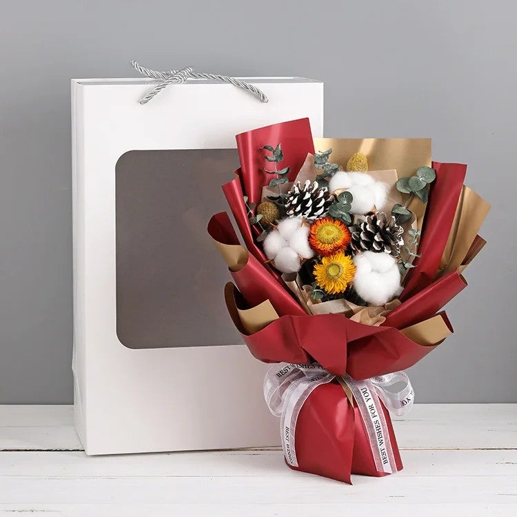 Bluejw INS Christmas Dried Flower Bouquet - Natural Preserved Flowers Valentines Mothers Day Thanksgiving Gift, Dried Plants Decor - Image 3