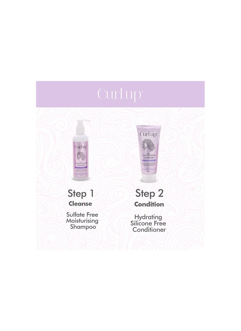 Curl Up Hair Wash Combo with Curly Hair Shampoo And Conditioner - For Dry Frizzy, Wavy & Curly Hair - Sulphate Paraben And Silicone Free (Combo of 2)-400ml  - Image 2