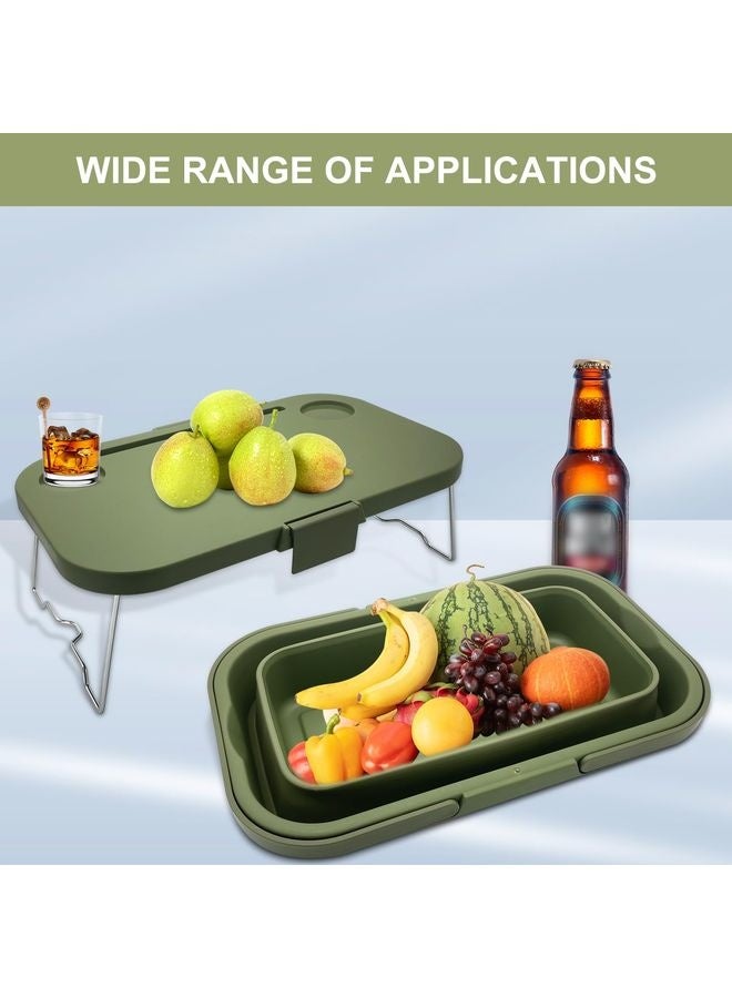 هومستر سلة النزهة القابلة للطي سعة كبيرة سلة التخييم القابلة للطي مع منظم صندوق السيارة يمكن استخدامها كدلو ثلج مناسب للتخييم وتخزين السيارات والفرز المنزلي وما إلى ذلك - Image 4