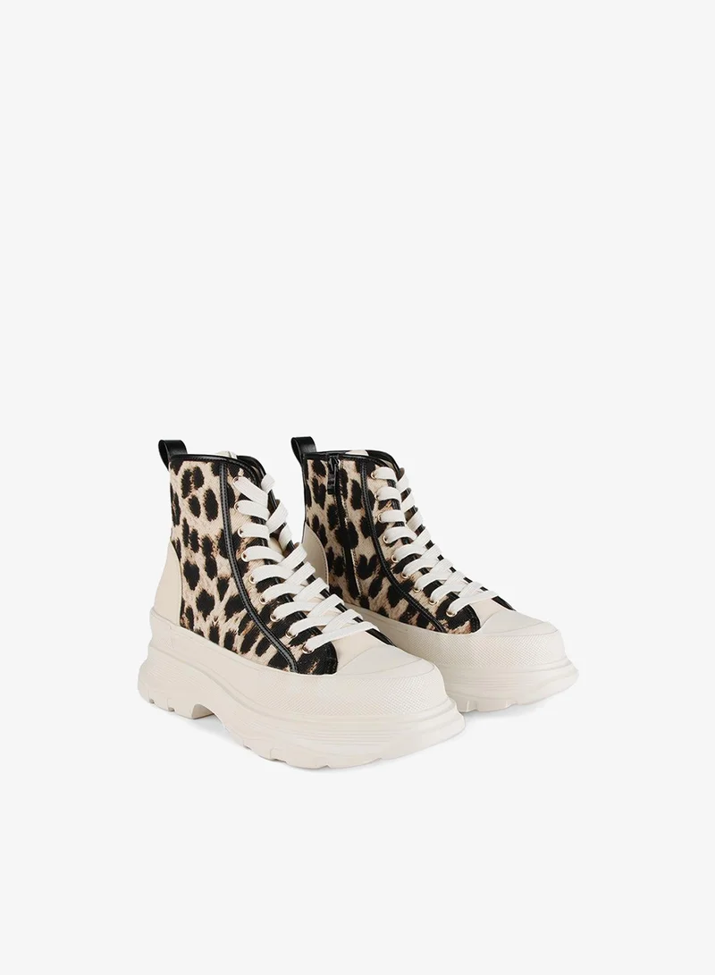 Lola Casademunt Leopard print platform ankle boots