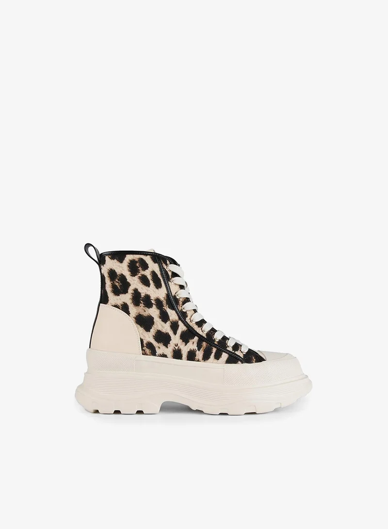 Lola Casademunt Leopard print platform ankle boots