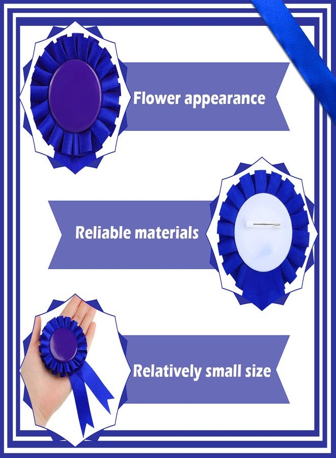 Aedida 6 Pieces Blank Award Ribbon, 1st Place Rosette Ribbon Prize Ribbon Winner Victory Ribbons Deluxe Recognition Ribbons for Competition, Sports Event, School, Contests(Blue) - Image 4