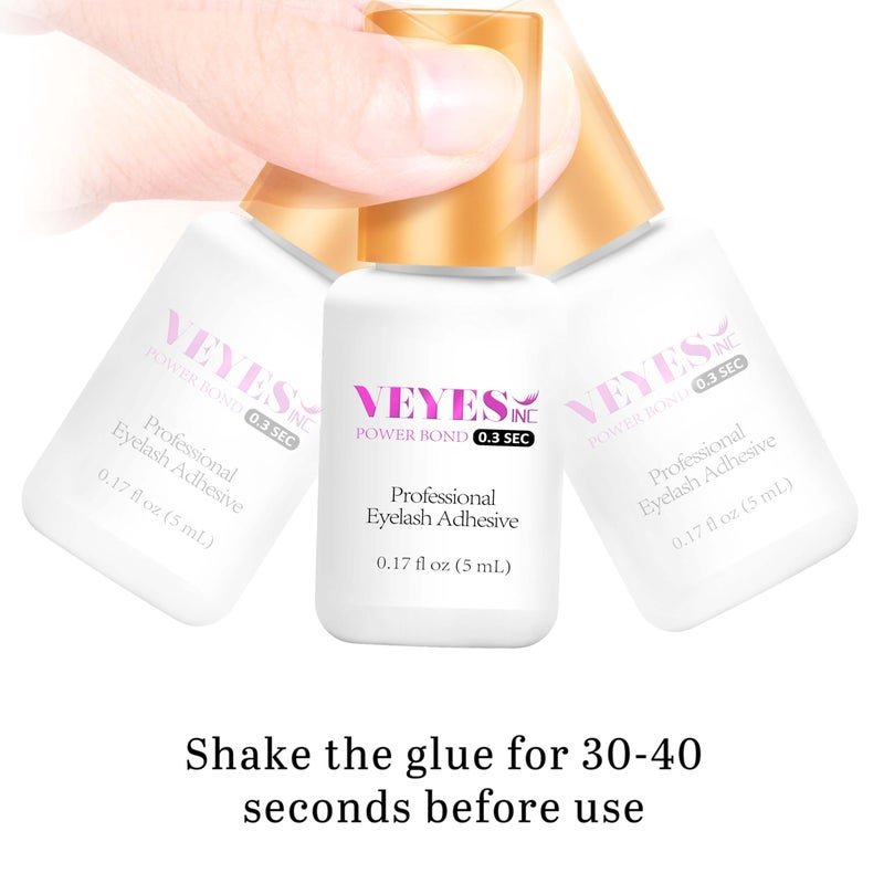 VEYES INC غراء تمديد الرموش من VEYES INC جفاف خلال 0.3 ثانية احتفاظ يصل إلى 8 أسابيع لاصق رموش أسود للاستخدام في الصالون لفني الرموش 0.17 أونصة سائلة / 5 مل - Image 3