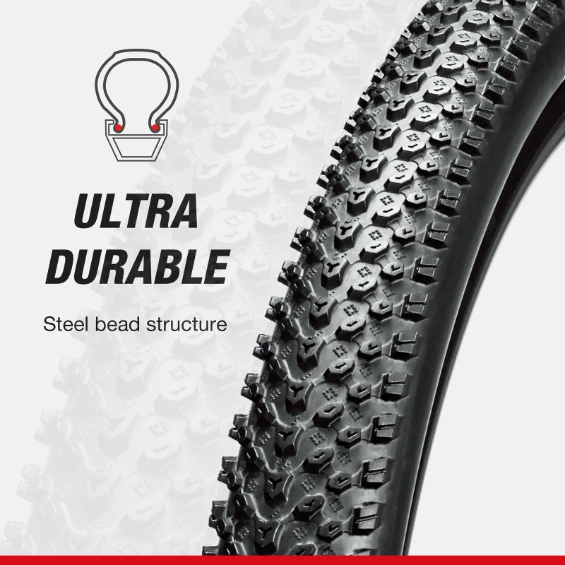 Chao YANG Mountain Bike Tire Replacement Kit, 26â€™â€™Ã—1.95, Dual Compound 2C-MTB Tires, Featured with Double Tread Puncture Protection, for On or Off Road Use, 2-Pack - Image 5