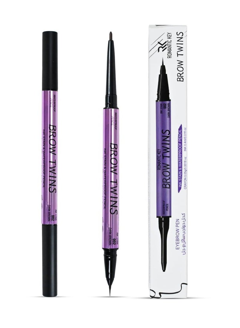 رومنتك كي قلم حواجب مقاوم للماء يدوم طويلا بني غامق