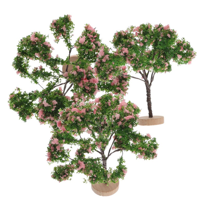 Miniature Scenery Trees 3Pcs Artificial Green Landscape Model For DIY Diorama Garden Decoration - Image 2