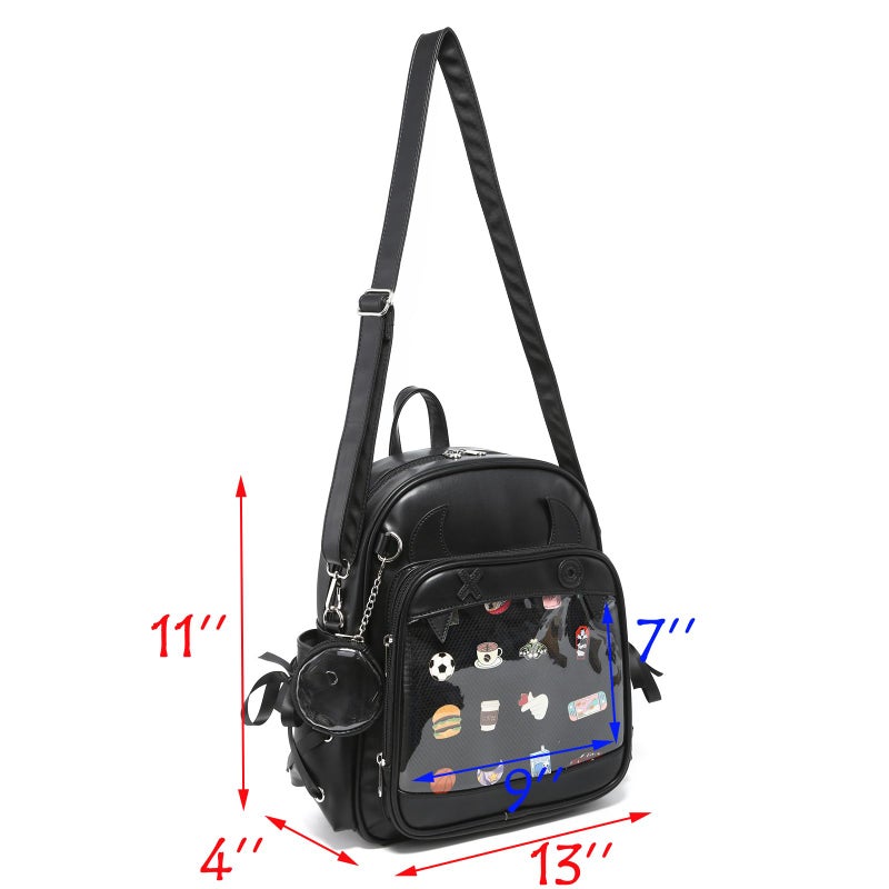 CHERRY SAUCE Halloween Purse Terror Sling Ita Bag Crossbody Bags PU Leather Backpack Shoulder Bag - Image 2