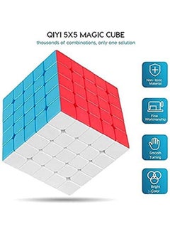 Coogam Coogam Qiyi 5x5 Speed Cube Stickerless Magic Puzzle Toy Gift for Kids and Adults Challenge (Qizheng S Version)  - Image 5