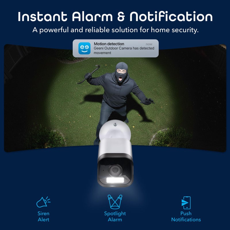 Geeni Hawk 3 4MP Smart Outdoor Security Camera 2-Pack â€“ 2K Ultra HD WiFi Surveillance Cameras with Color Night Vision, 30m Long Range, 2-Way Audio, Motion Detection, & IP65 Weatherproof - Image 5