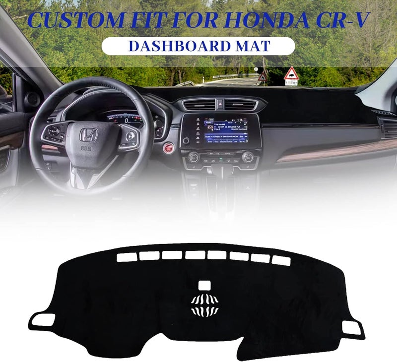 Rilsen Anti topple design Dashboard Cover Mat Custom Fit for 2017-2022 Honda CR-V Dash Cover Nonslip Dash Mat Protector Sunshade No Glare Black Indoor outdoor use - Image 2