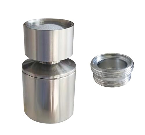BOARNE Brushed Nickel Rotate Sink Faucet Aerator.kitchen,bathroom faucet nozzle aerator,faucet extender, 360 degree swivel dual flow sprayer for sink tap head. - Image 1