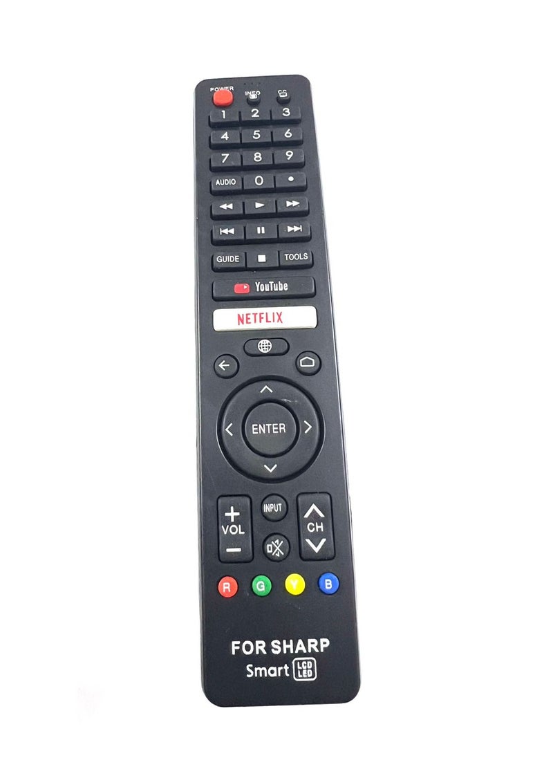 Sharp AQUOS Smart TV LCD LED Remote | Replacement Remote Control Fit for Sharp AQUOS Smart TV LCD LED With YouTube & Netflix key Buttons