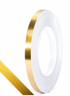 Y&D Graphic Art Tape, Gold Tone Metalized Tape 1cm*50m DIY for Detailing Accent Wall, Arts, Wardrobe, Bathroom, Floor, Tile, Car  - Image 1