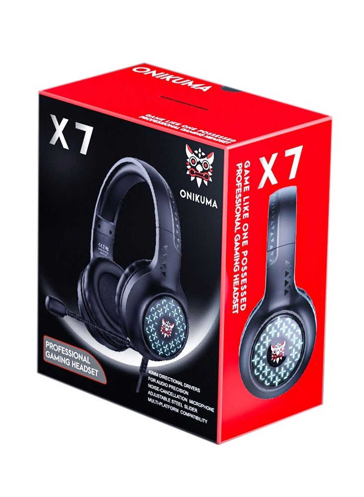 أونيكوما سماعة رأس سلكية للألعاب Onikuma X7pro قابلة للإزالة مع ميكروفون - Image 2