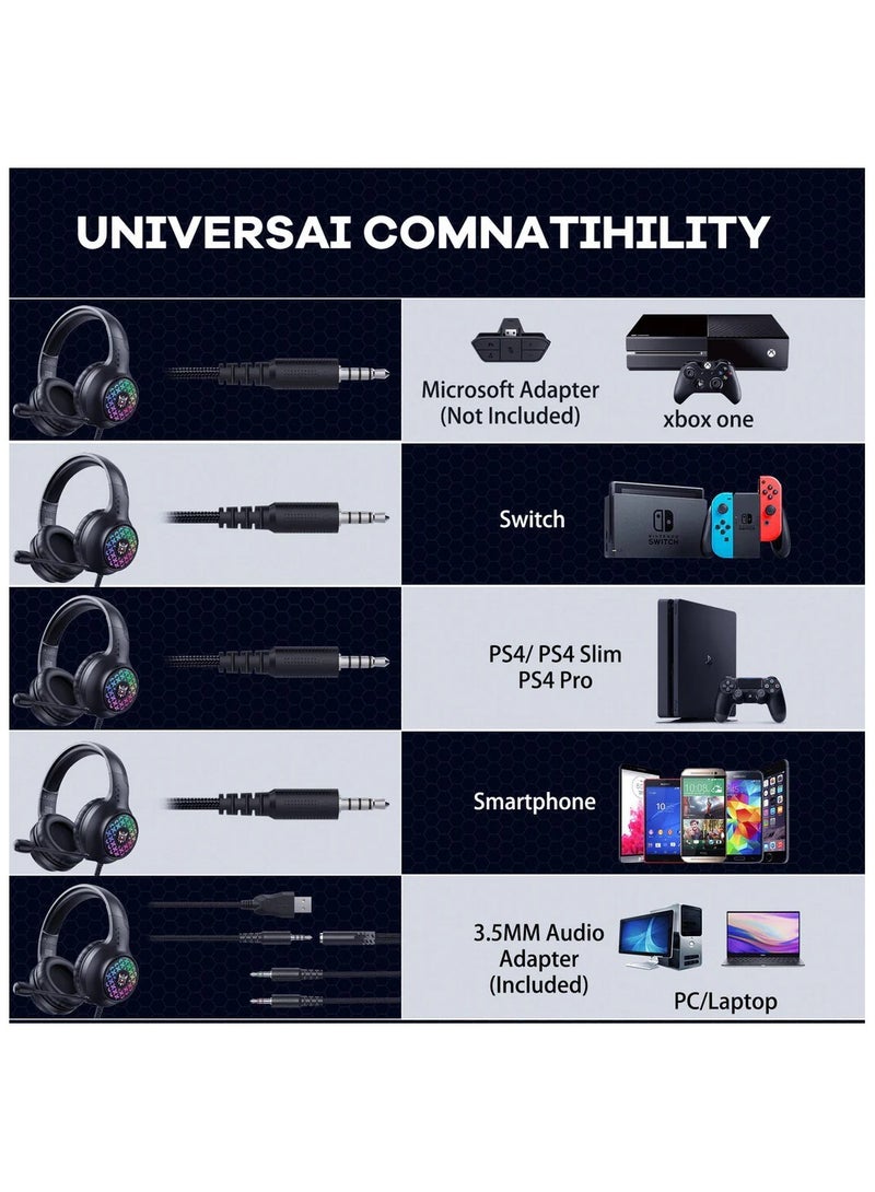 أونيكوما سماعة رأس سلكية للألعاب Onikuma X7pro قابلة للإزالة مع ميكروفون - Image 3