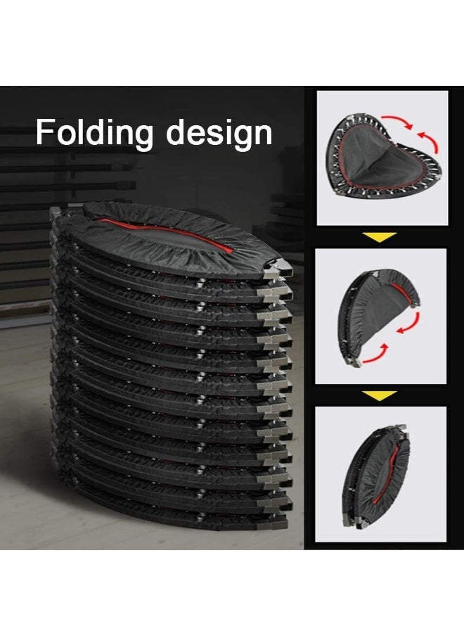 Cool Baby - COOLBABY Adult Trampoline Mini Fitness Home Exercise Indoor Trampoline Adult Gym Motion Foldable Trampoline Exercise to Lose Weight Jump Bed 40 inc no handle - Image 1