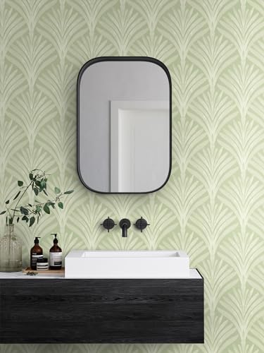 Hopepak 16.1''x394'' Peel and Stick Wallpaper Green Leaf Boho Geometric Contact Paper Removable Self Adhesive Wall Paper Waterproof Vinyl for Living Room Decoration - Image 4