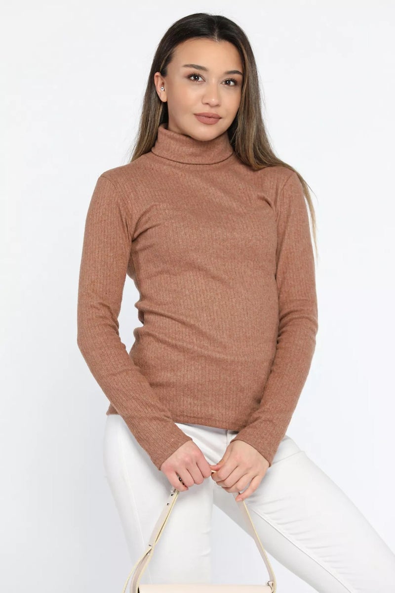 Gülseli Gulseli Turtleneck Ribbed Body Blouse - Image 1