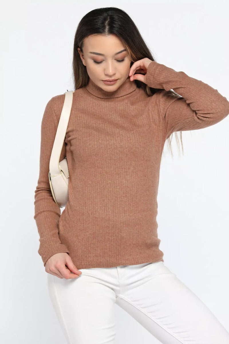 Gülseli Gulseli Turtleneck Ribbed Body Blouse - Image 3