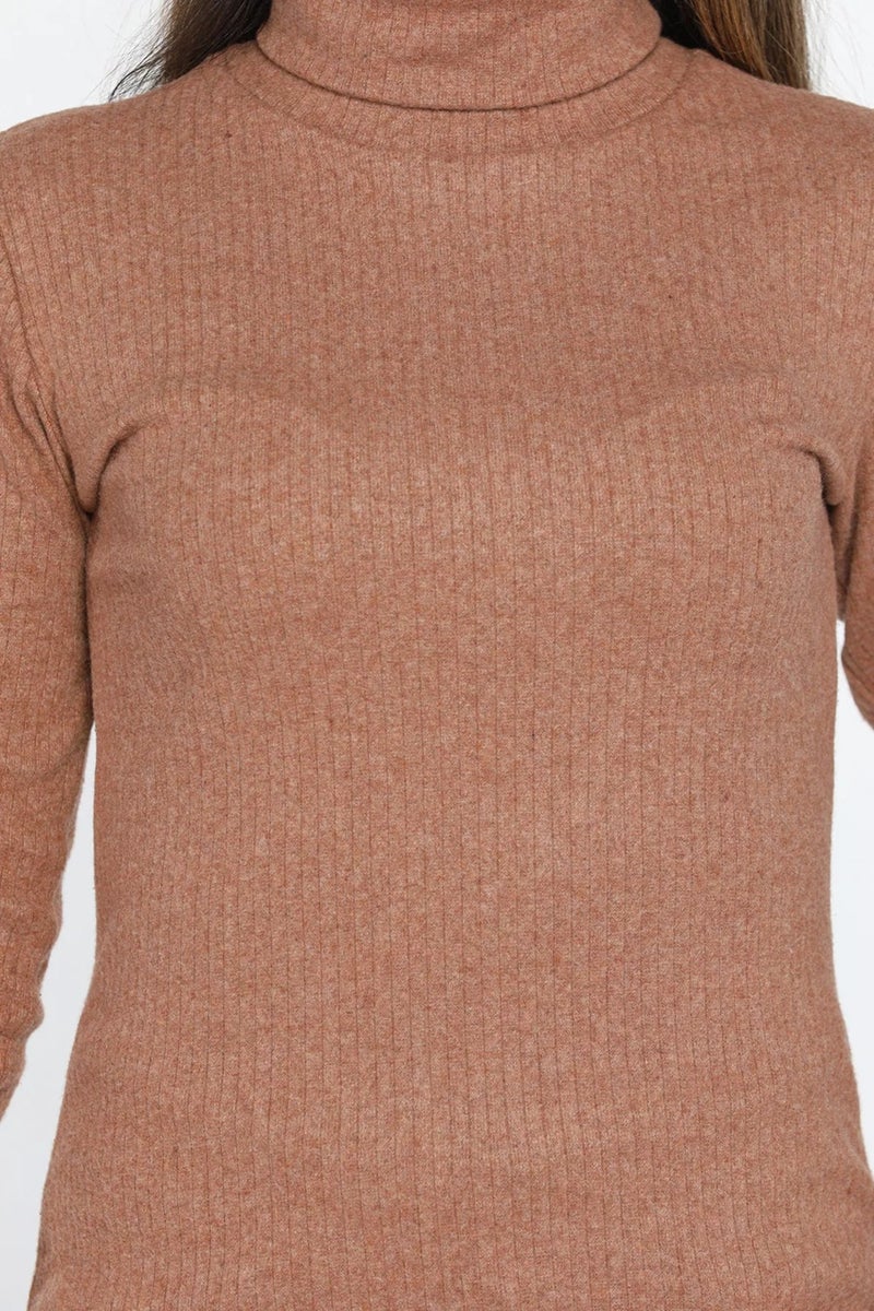 Gülseli Gulseli Turtleneck Ribbed Body Blouse - Image 4