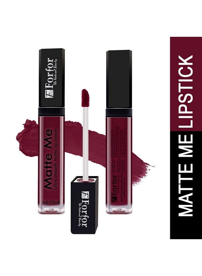 Forfor لون شفاه سائل مات طويل الأمد مقاوم للماء - نبيذ عتيق (يدوم حتى 12 ساعة) - Image 4