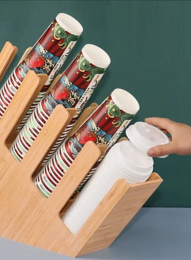LATEA Wooden Cup Holder Storage Rack - Image 3