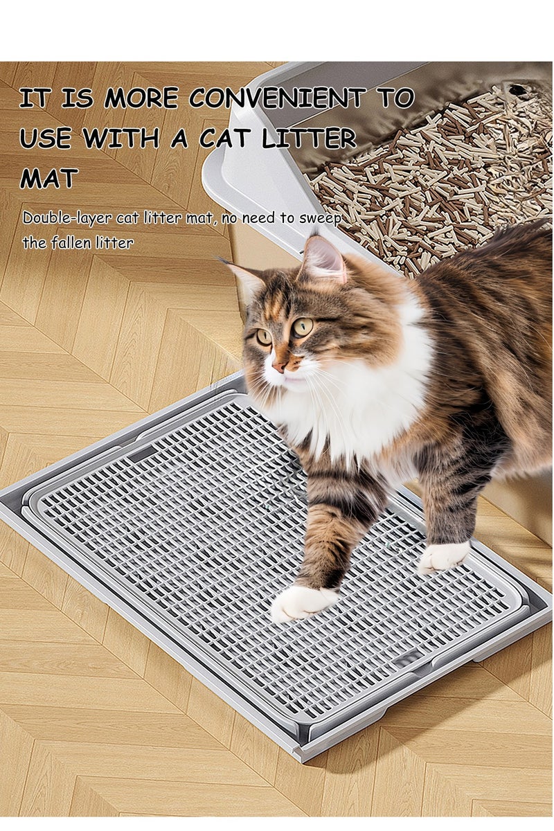 كيدل صندوق قمامة قطط من الفولاذ المقاوم للصدأ، صندوق قمامة معدني للقطط، وعاء قمامة معدني كبير جدًا بزوايا ناعمة للقطط - Image 2