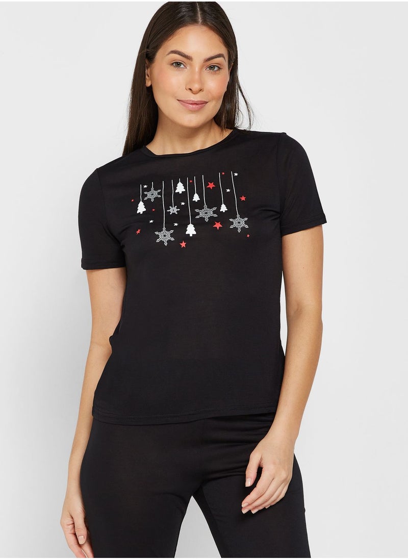 VERO MODA - Graphic Print Pyjama Set - Image 1