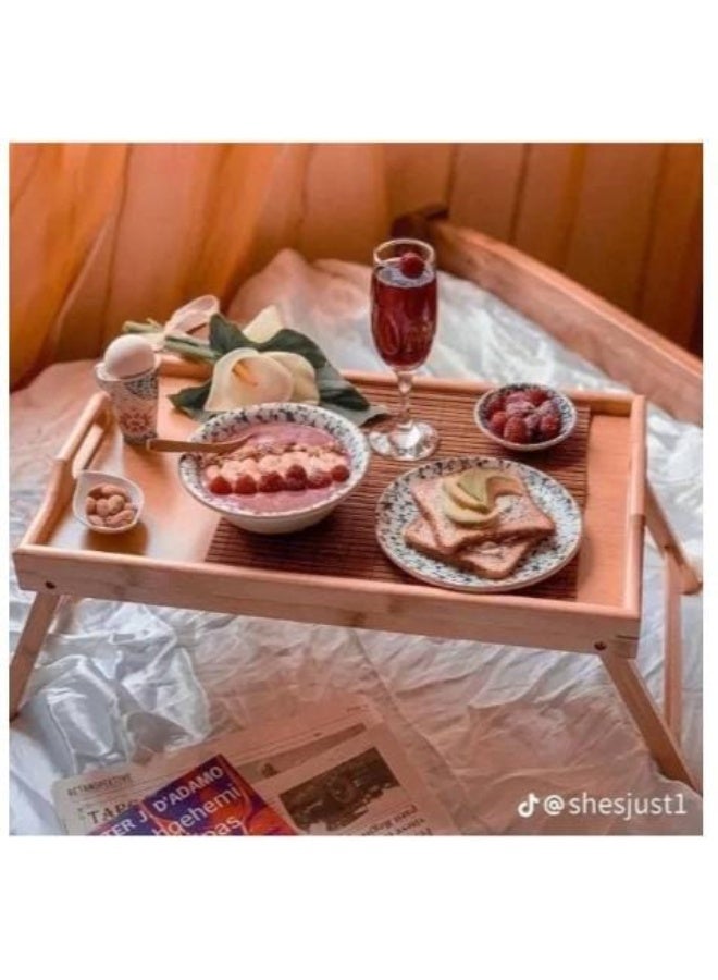 2-in-1 Breakfast Table – Versatile for eating and studying, with a practical foldable design KH - Image 4