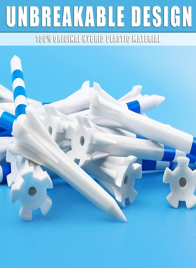 CHAMPKEY Professional 170 Pack 5-Prong Plastic Golf Tees 3 Sizes Assorted Pack - 100 Pcs 3-1/4" with 40 Pcs 2-3/4" and 30Pcs 1-1/2" Golf Tees Plastic (White) - Image 5