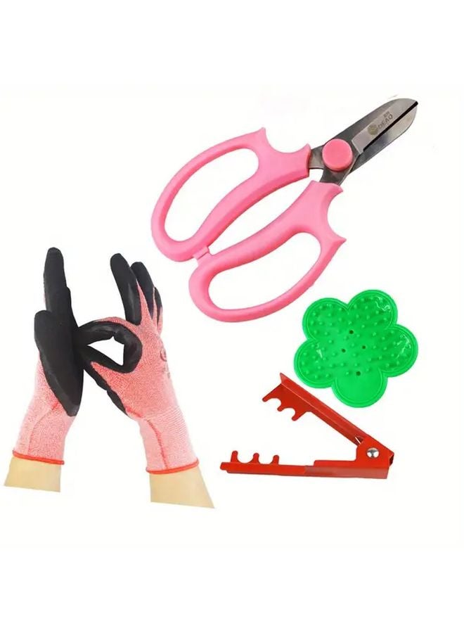 Variant1 4pcs Floral Scissors Set Gardening Pruning Shears Flower Arrangement Tool - Image 1
