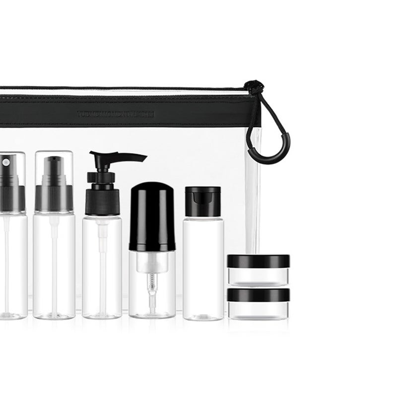 1 Set of 50ml Press Pump Bottle Subpackaging Bottle Travel Dispenser Container Portable Lotion Bottle (Black) - Image 2