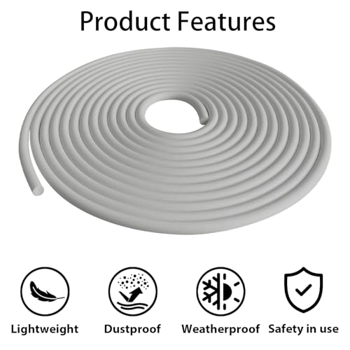 TYESMER Backer Rod 1/4 Inch, 100' EPDM Rubber Caulk Saver Weather Stripping Backer Rod Foam Strip Rope Seal for Concrete Joints, Wall Cracks, Driveway and Joint Fillers(Gray, 100') - Image 4