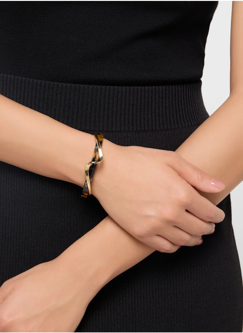 ELLA Twisted Resin Metal Cuff Bracelet