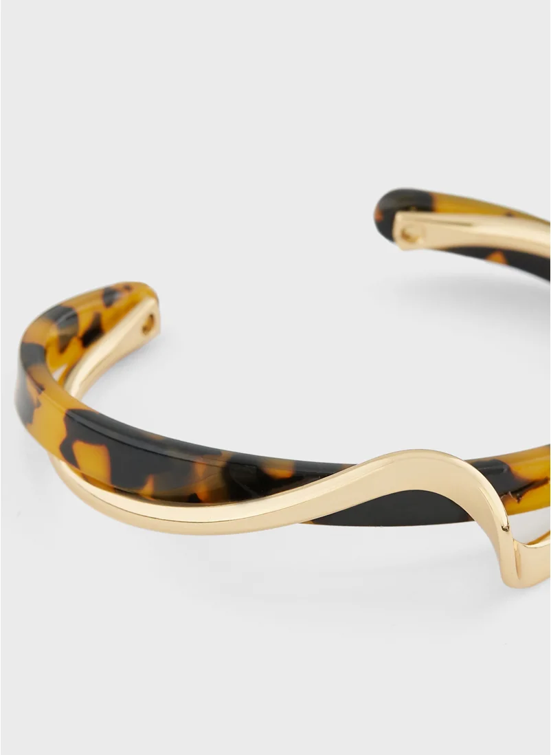 ELLA Twisted Resin Metal Cuff Bracelet