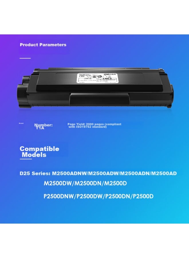 Deli T1a Toner Cartridge, Original Compatible With M2500adw/m2500dw/m2500adnw/m2300adw/m2800adnw Laser Printers, Single Pack, 2000 Pages - Image 3