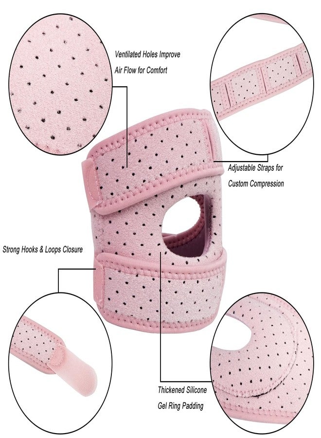 Luwint Patellar Tendon Support Strap with Gel Pad, Women & Teens Adjustable Knee Brace for Knee Pain Relief, Arthritis, Sports (Pink) - Image 4