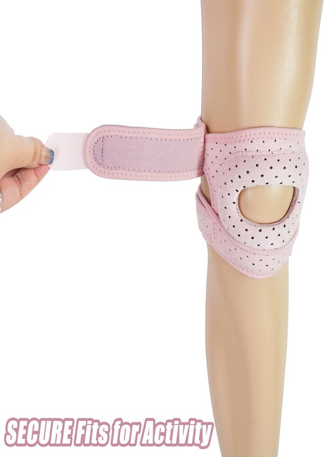 Luwint Patellar Tendon Support Strap with Gel Pad, Women & Teens Adjustable Knee Brace for Knee Pain Relief, Arthritis, Sports (Pink) - Image 3