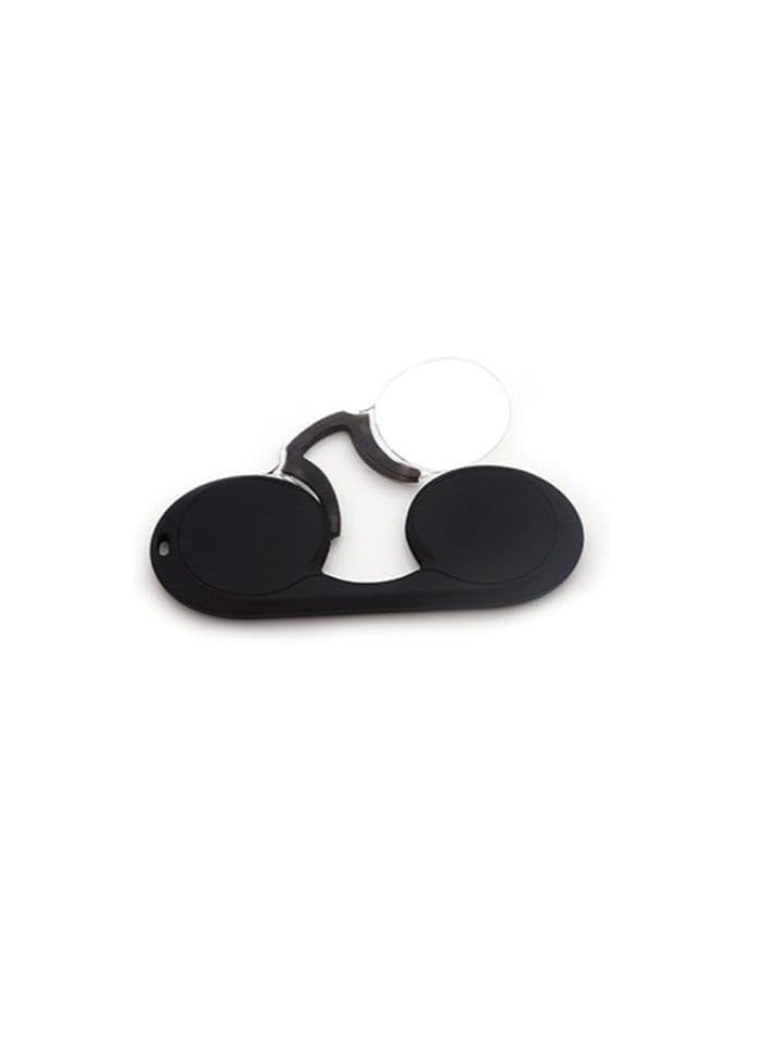 FIND MY Reader Silicone Nose Clip Reading Glass Mini Foam Glasses | Portable Reading Glasses For Men and Women (Black, 1, x)